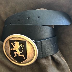 Men’s Belt with Lion Buckle Size 34